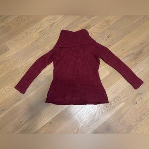 Jennifer Lopez XL Wine Long Cowl Neck Sweater Plus